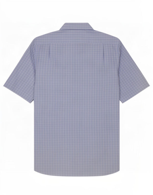 Ανδρικό κοντομάνικο πουκάμισο Massimo Dutti, Μέγεθος 42, Μεγάλο Μπλε βαμβακερό
