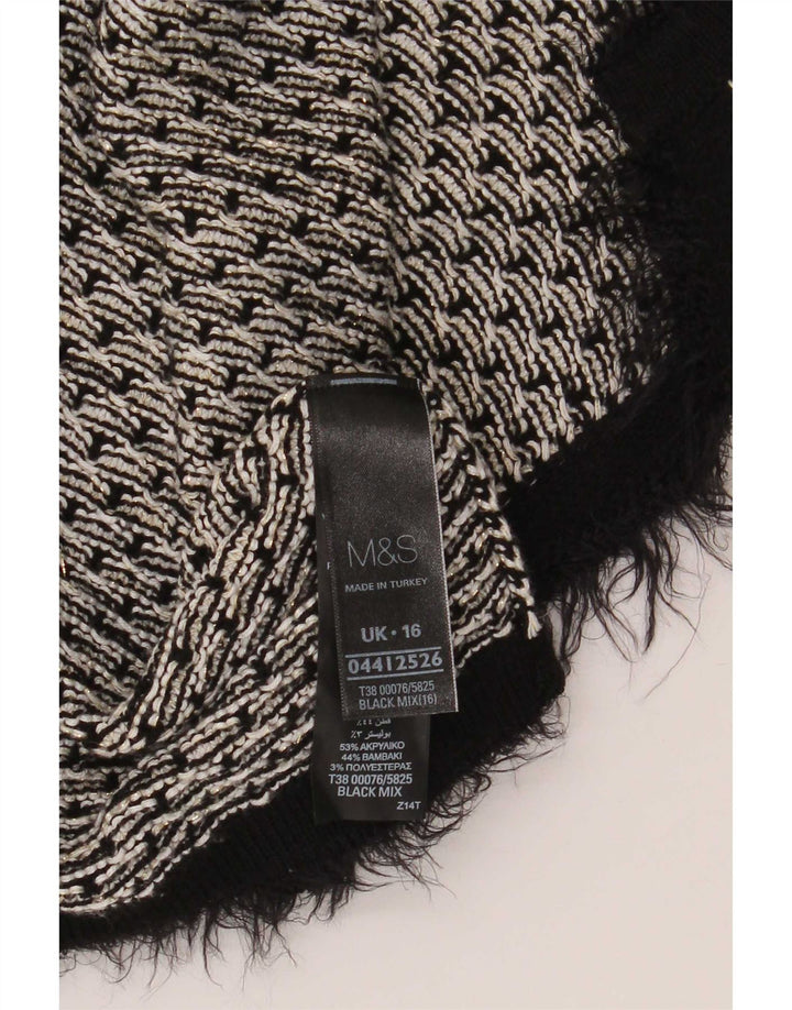Marks & Spencer Γυναικείο πουλόβερ με ζακέτα UK 16 Large Μαύρο