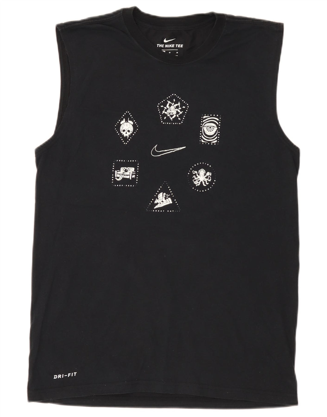 Γραφικό γιλέκο Nike Mens Dri Fit, μεσαίο μαύρο
