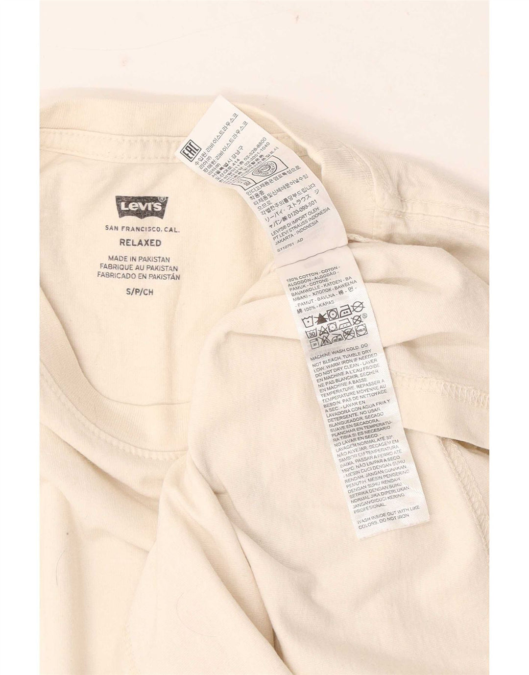 Ανδρικό T-Shirt Levi's με Χαλαρή Γραμμή και Γραφικό Σχέδιο, Μέγεθος Small, Λευκό Βαμβάκι