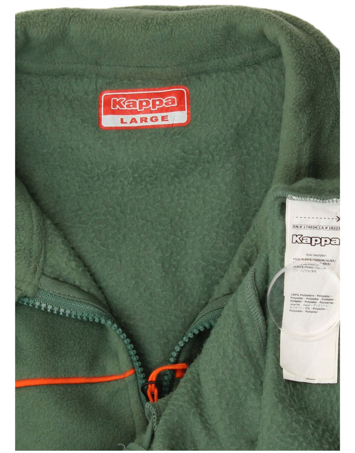 Kappa Mens Fleece Jacket UK 40 Large Green Polyester