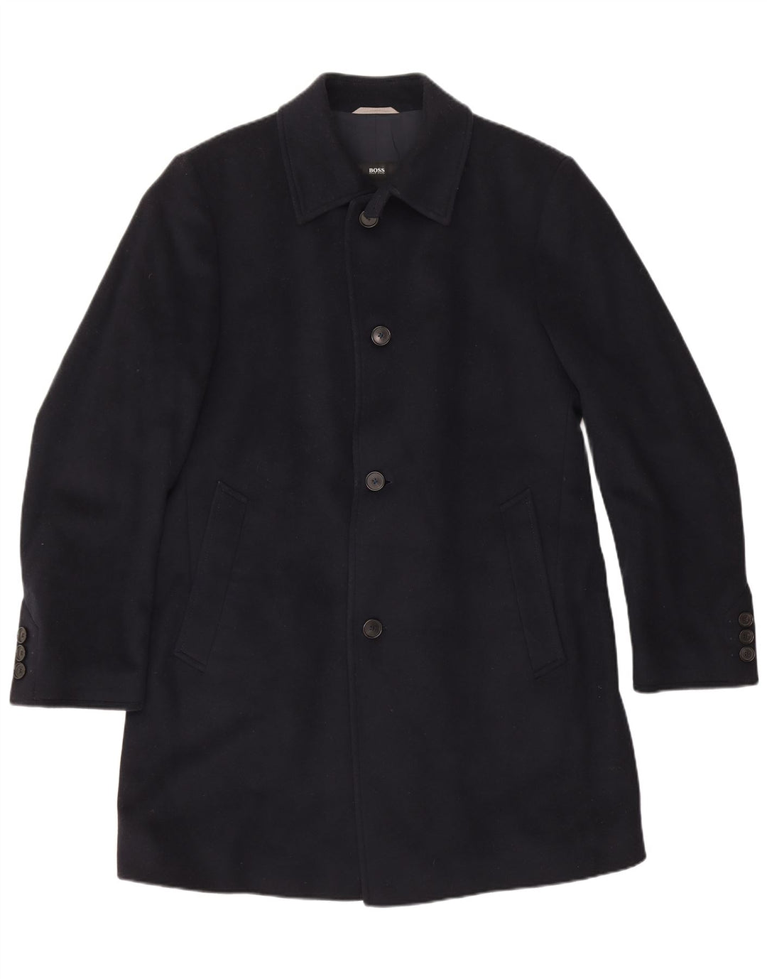 Ανδρικό πανωφόρι Hugo Boss IT 50 Large Navy Blue New Wool