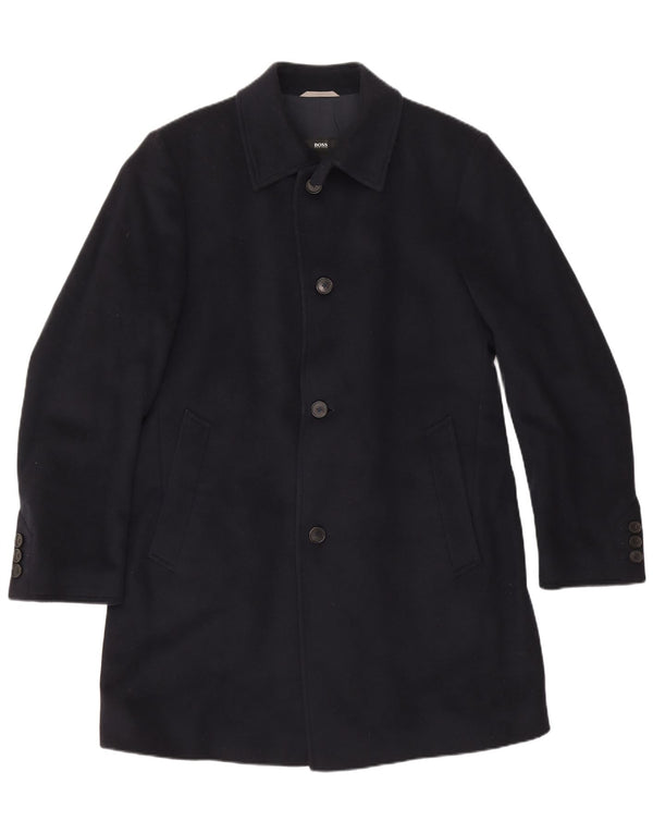 Ανδρικό πανωφόρι Hugo Boss IT 50 Large Navy Blue New Wool