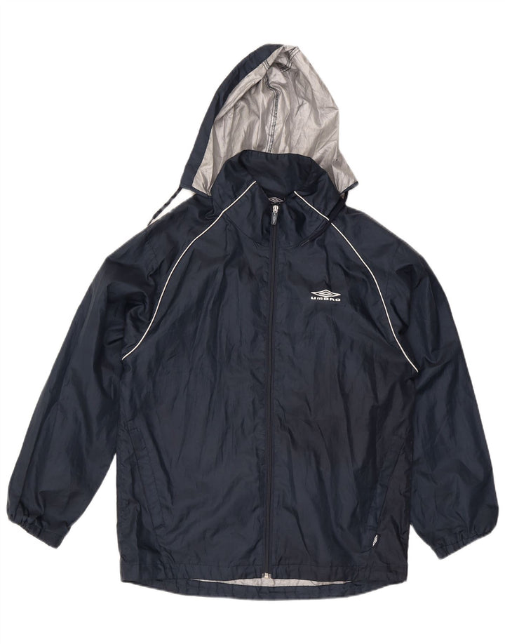 Ανδρικό μπουφάν βροχής με κουκούλα Umbro UK 36 Small Navy Blue Polyester
