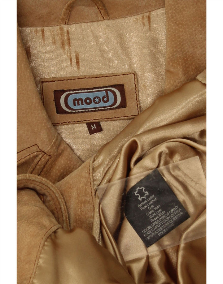 Vintage Γυναικείο Suede Jacket UK 38 Medium Beige Leather