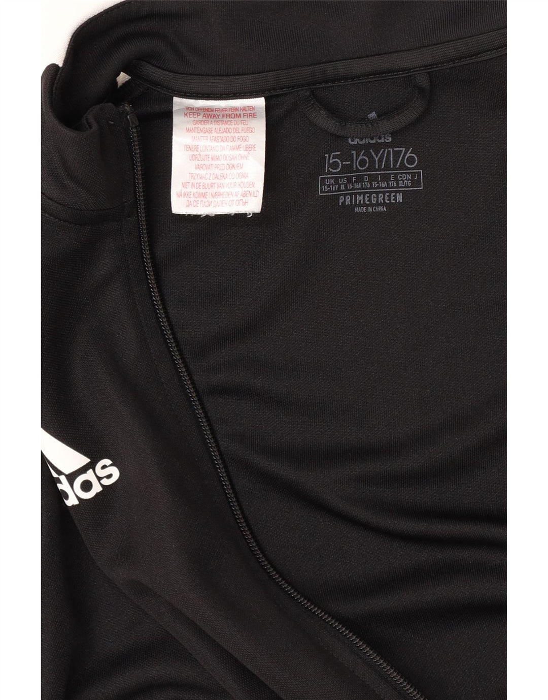 ADIDAS Boys Aeroready αθλητική φόρμα μπουφάν 15-16 ετών μαύρο πολυεστέρα