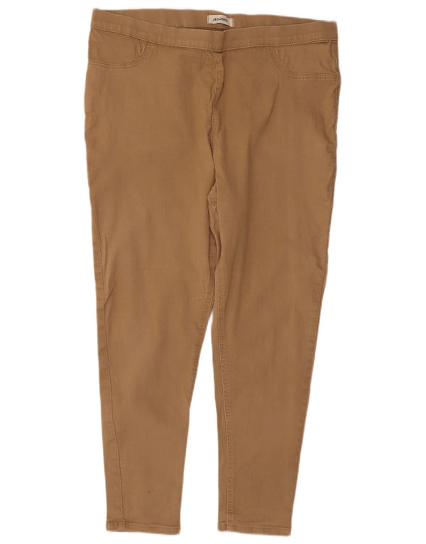 Marks & Spencer Womens Crop Jegging Jeans UK 18 XL W36 L25 Beige Cotton