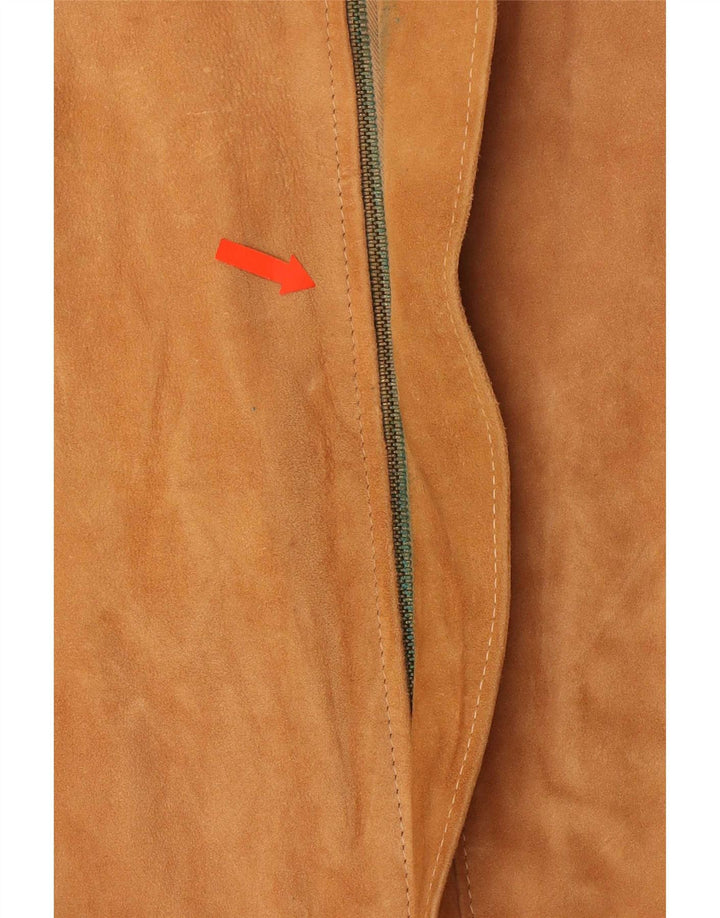 Vintage Ανδρικό Suede Jacket IT 46 Small Beige