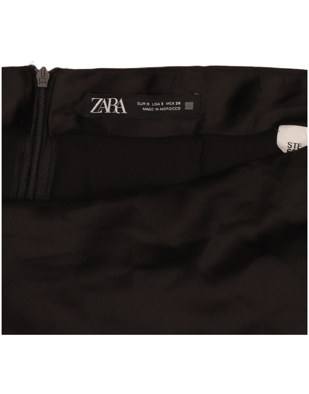 Zara Γυναικεία Midi Φούστα Μικρή W26 Μαύρη