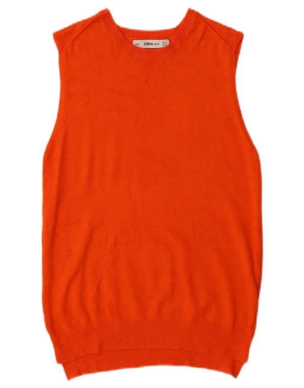 Zara Γυναικείο Γιλέκο Tank Top UK 12 Medium Orange