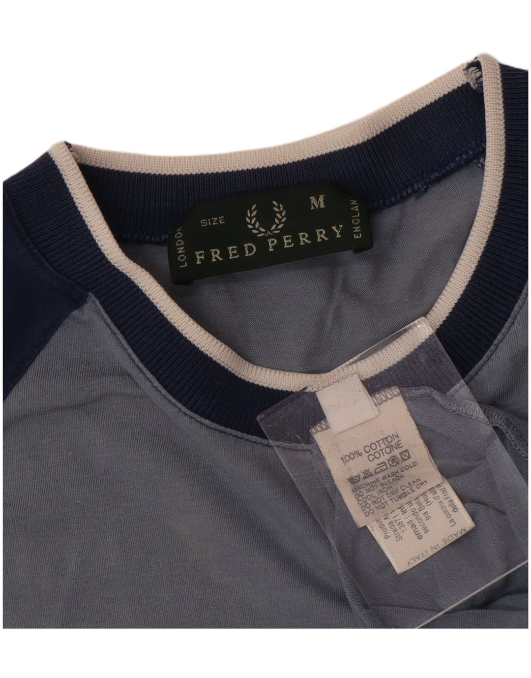 Ανδρικό γραφικό μπλουζάκι FRED PERRY Top Medium Blue Colourblock