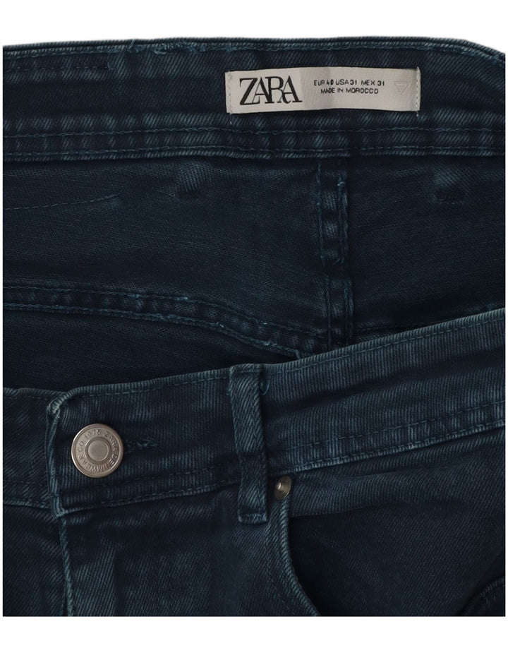 Zara Ανδρικό τζιν σορτς EU 40 Medium W31 Navy Blue βαμβακερό