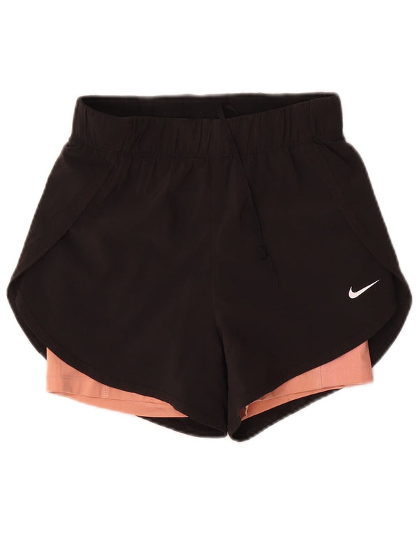 Γυναικείο αθλητικό σορτς Nike Dri Fit UK 4 XS μαύρο πολυεστέρα