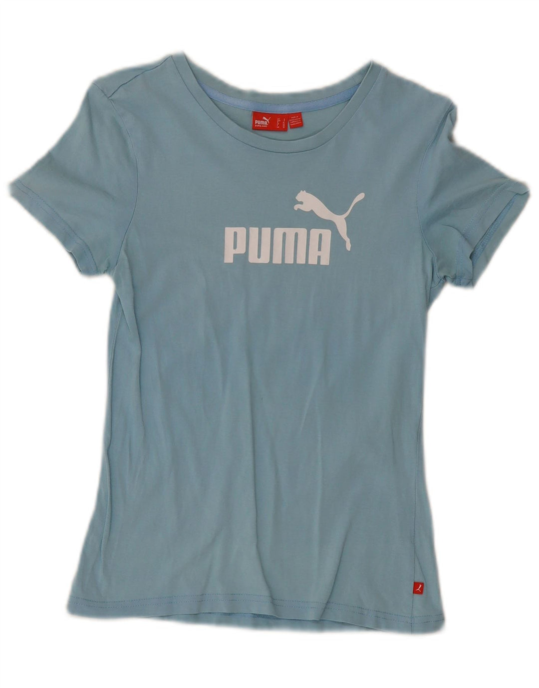 Puma Γυναικείο γραφικό T-Shirt Top UK 10 Small Blue