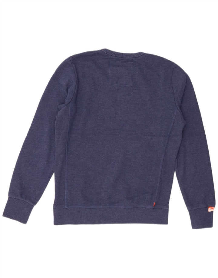 Ανδρικό φούτερ Superdry Jumper μεγάλο μπλε βαμβακερό