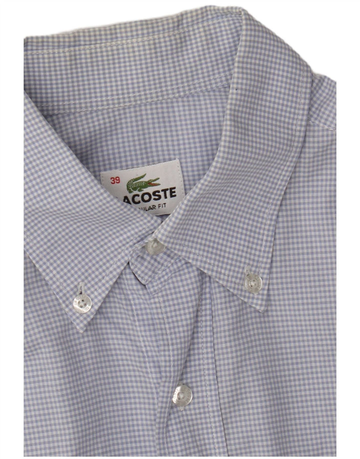 Ανδρικό πουκάμισο Lacoste Regular Fit Μέγεθος 39 Medium Blue Gingham