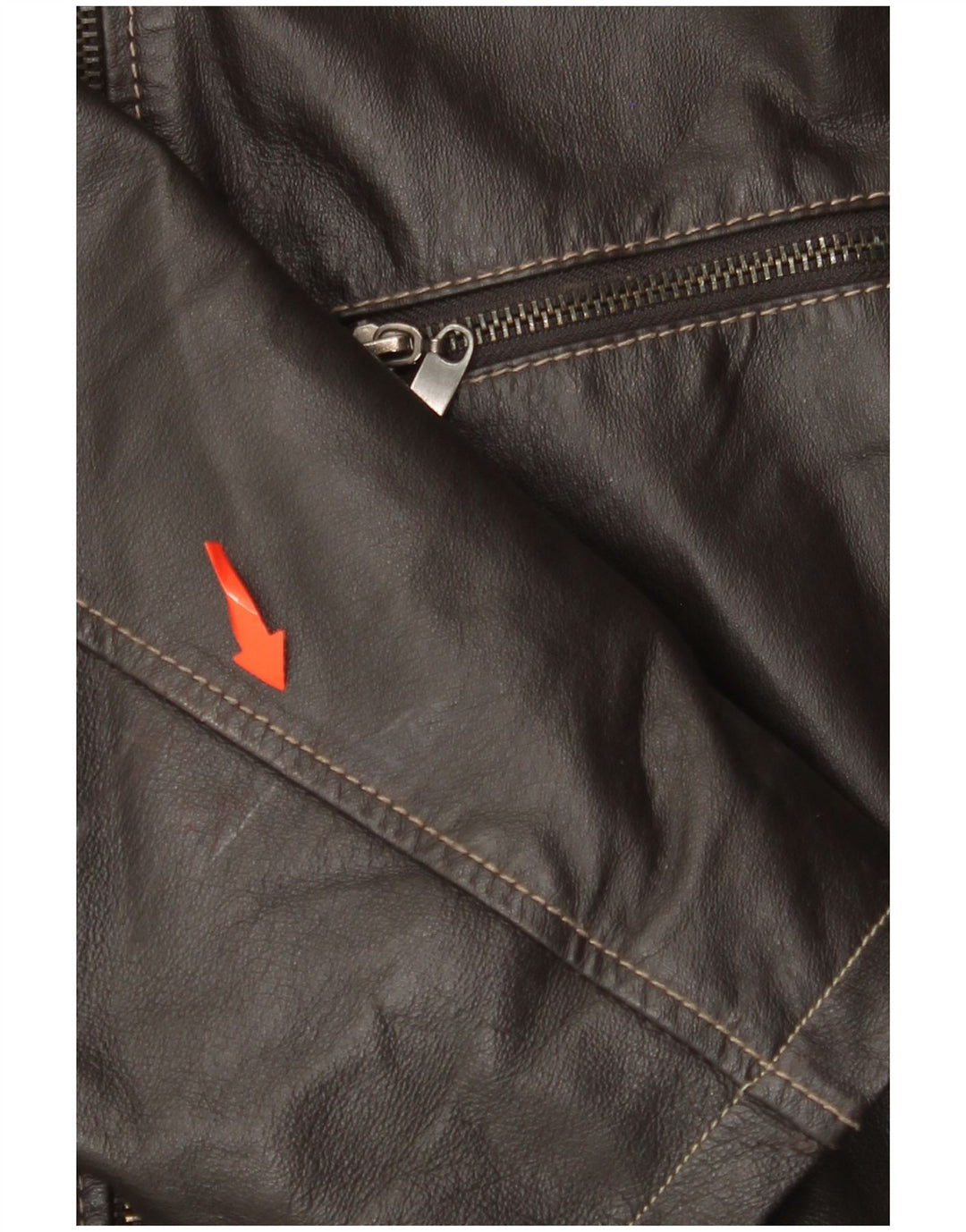 KARTEL Ανδρικό Δερμάτινο Μπουφάν UK 38 Δερμάτινο Μεσαίο Καφέ