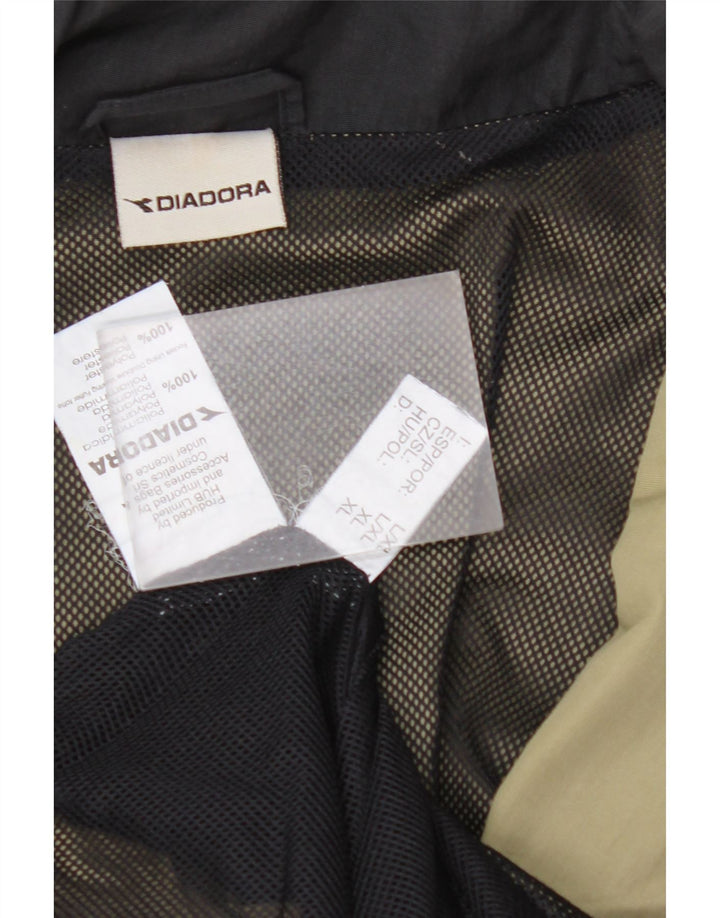 DIADORA Ανδρικό μπουφάν βροχής με κουκούλα UK 42 XL Khaki Polyamide