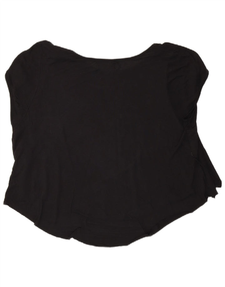 Diesel Γυναικείο γραφικό T-Shirt Top UK 16 Large Black Viscose