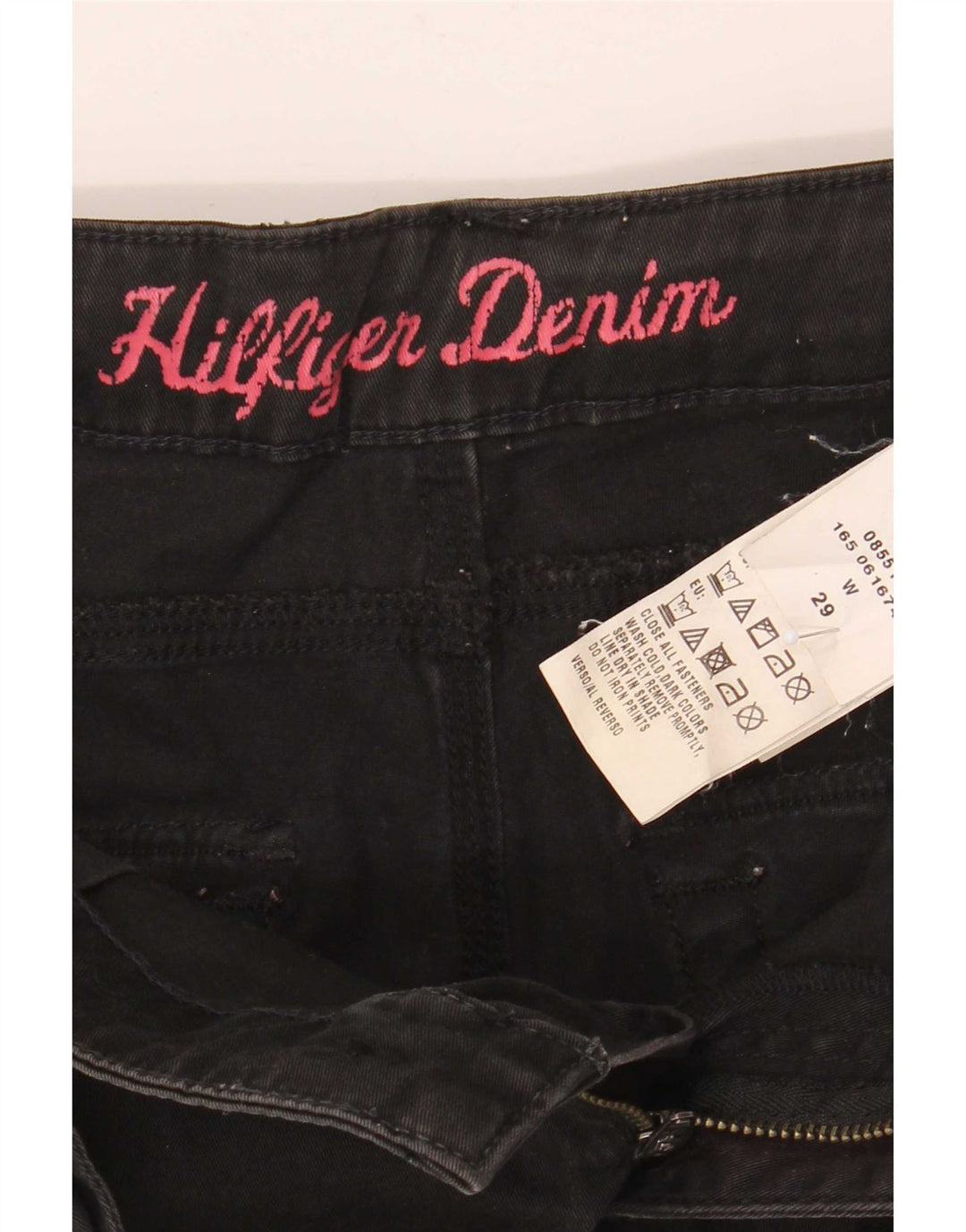 Tommy Hilfiger Γυναικείο σορτς Chino με καρφίτσες W29 μεσαίο μαύρο βαμβακερό