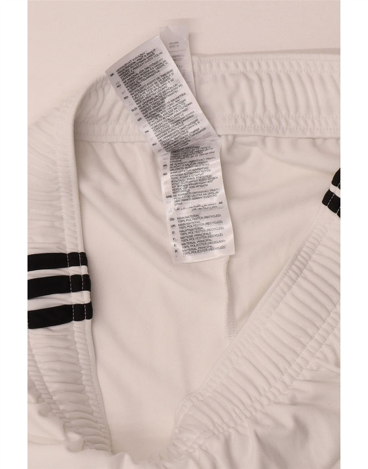 Αθλητικό σορτς Adidas Ανδρικό Μάντσεστερ Γιουνάιτεντ από μεσαίο λευκό πολυεστέρα