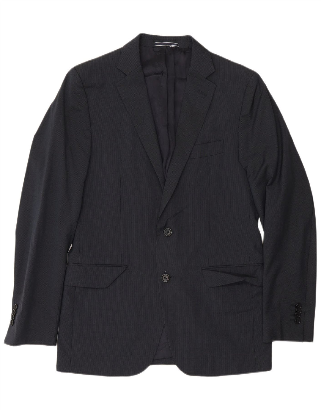 Massimo Dutti Ανδρικό σακάκι μπλέιζερ με 2 κουμπιά EU 48 Medium Navy Blue Pinstripe