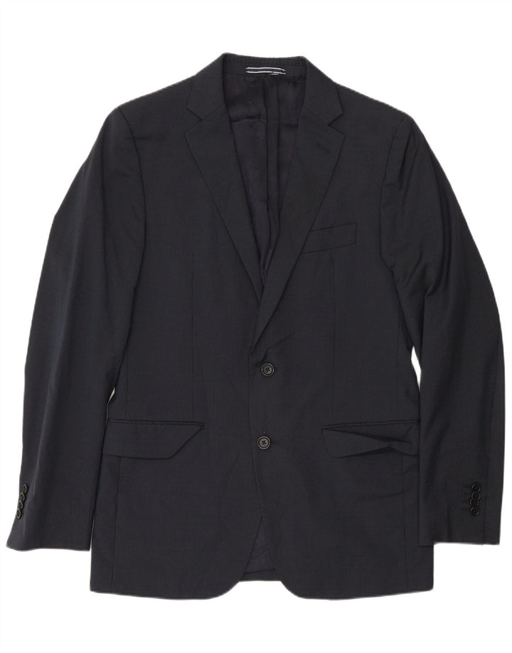 Massimo Dutti Ανδρικό σακάκι μπλέιζερ με 2 κουμπιά EU 48 Medium Navy Blue Pinstripe