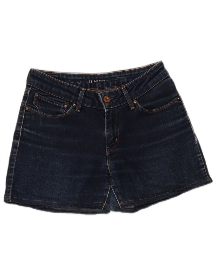 Γυναικείο τζιν σορτς Levi's Bold Curve W28 Βαμβακερό μεσαίο μπλε ναυτικό