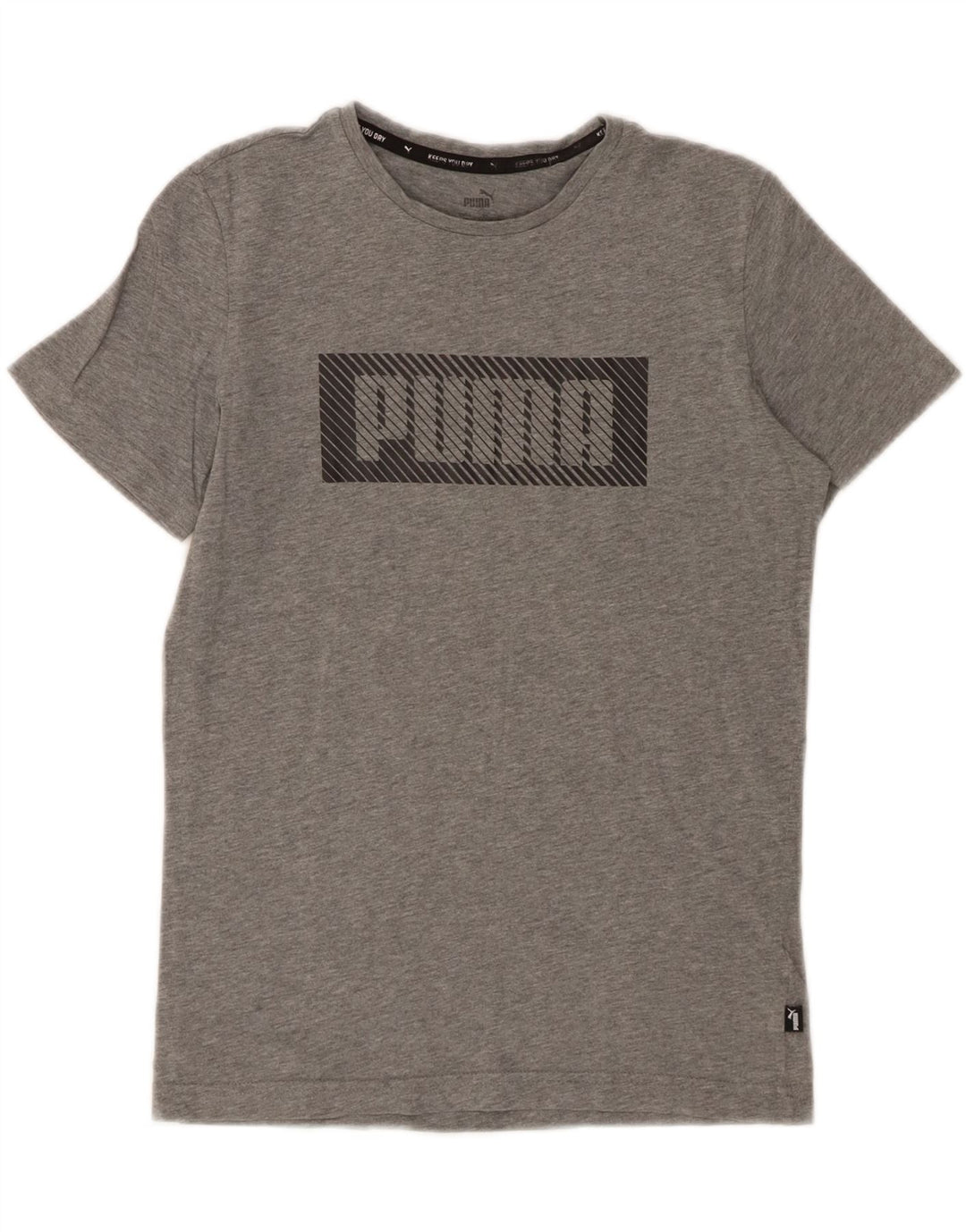 Puma Boys Graphic T-Shirt Top 13-14 ετών μεγάλο γκρι βαμβακερό