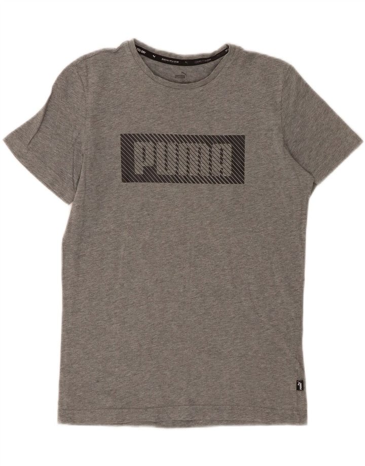 Puma Boys Graphic T-Shirt Top 13-14 ετών μεγάλο γκρι βαμβακερό