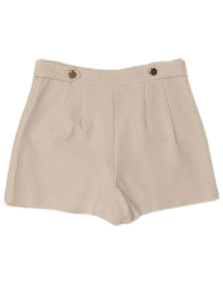 Zara Γυναικείο ψηλόμεσο καυτό παντελόνι Trafaluc Small W26 White Polyester