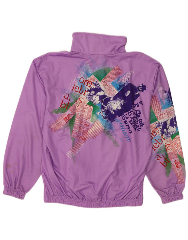 Ανδρική αθλητική γραφική φόρμα φόρμας Top Jacket XS Purple Polyester