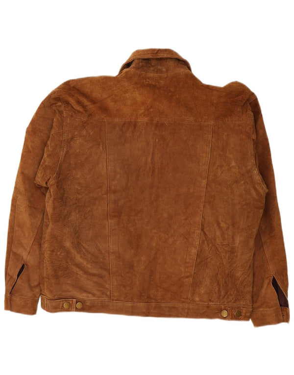 Vintage Γυναικείο Suede Jacket UK 16 Large Brown