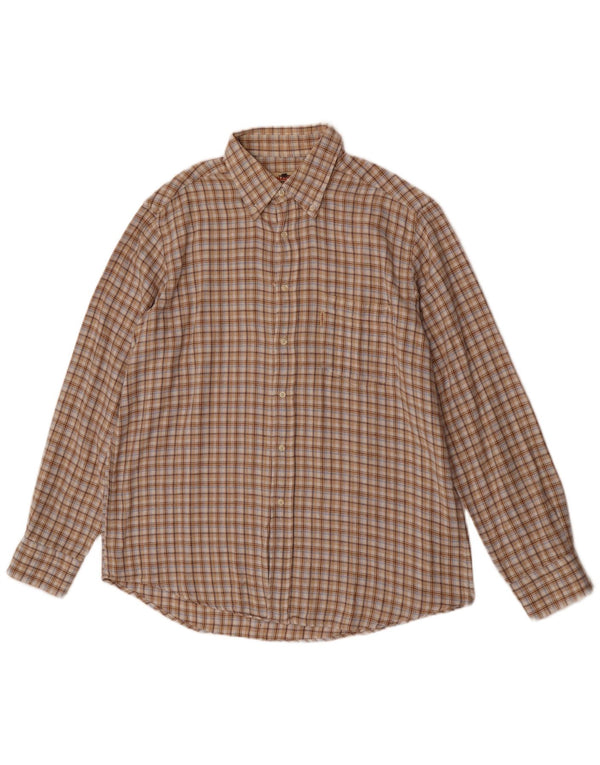 Ανδρικό φανελένιο πουκάμισο Charro XL Beige βαμβακερό