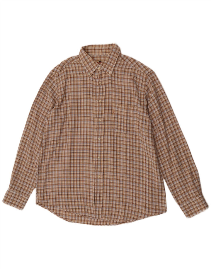 Ανδρικό φανελένιο πουκάμισο Charro XL Beige βαμβακερό