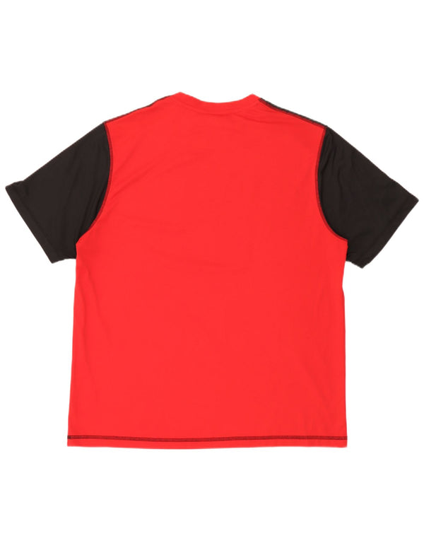 NHL Mens Chicago Blackhawks Graphic T-shirt Top XL Red Colourblock