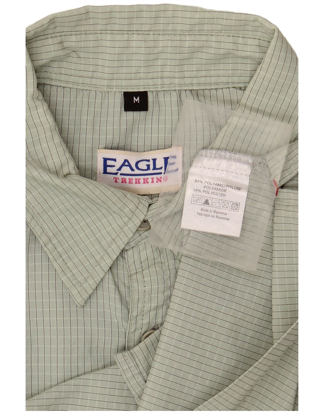 Ανδρικό πουκάμισο VINTAGE Μεσαίο πράσινο Gingham Polyamide