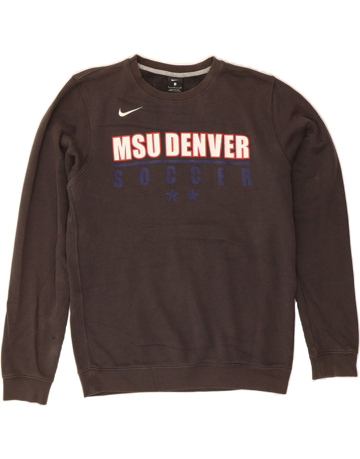 NIKE Mens Graphic Sweatshirt Jumper Small Grey Cotton Vintage Nike and Second-Hand Nike from Messina Hembry 