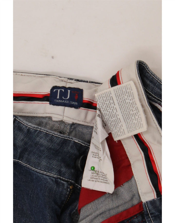 TRUSSARDI Γυναικείο Τζιν Capri W30 L21 Navy Blue Cotton