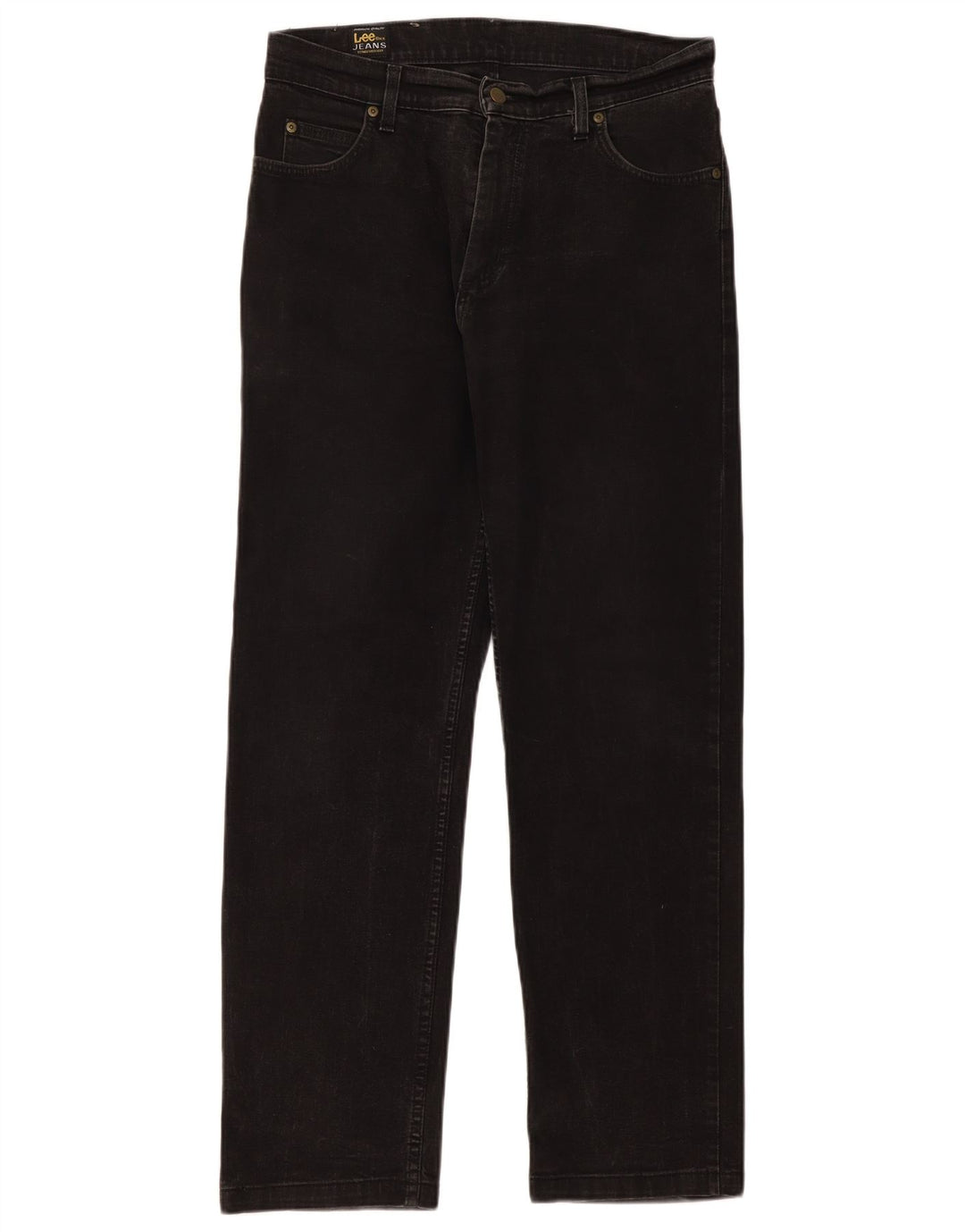 Lee Mens Brooklyn Straight Jeans W33 L31 Μαύρο βαμβακερό