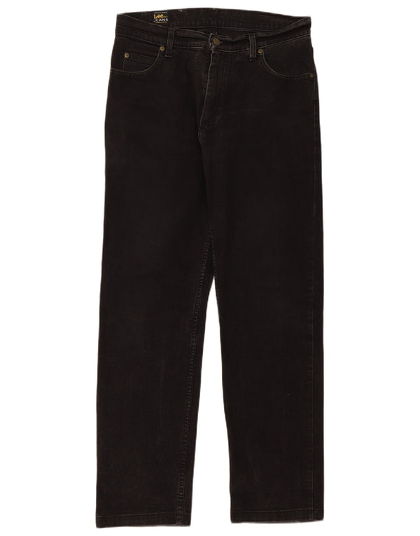 Lee Mens Brooklyn Straight Jeans W33 L31 Μαύρο βαμβακερό