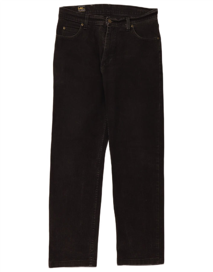 Lee Mens Brooklyn Straight Jeans W33 L31 Μαύρο βαμβακερό