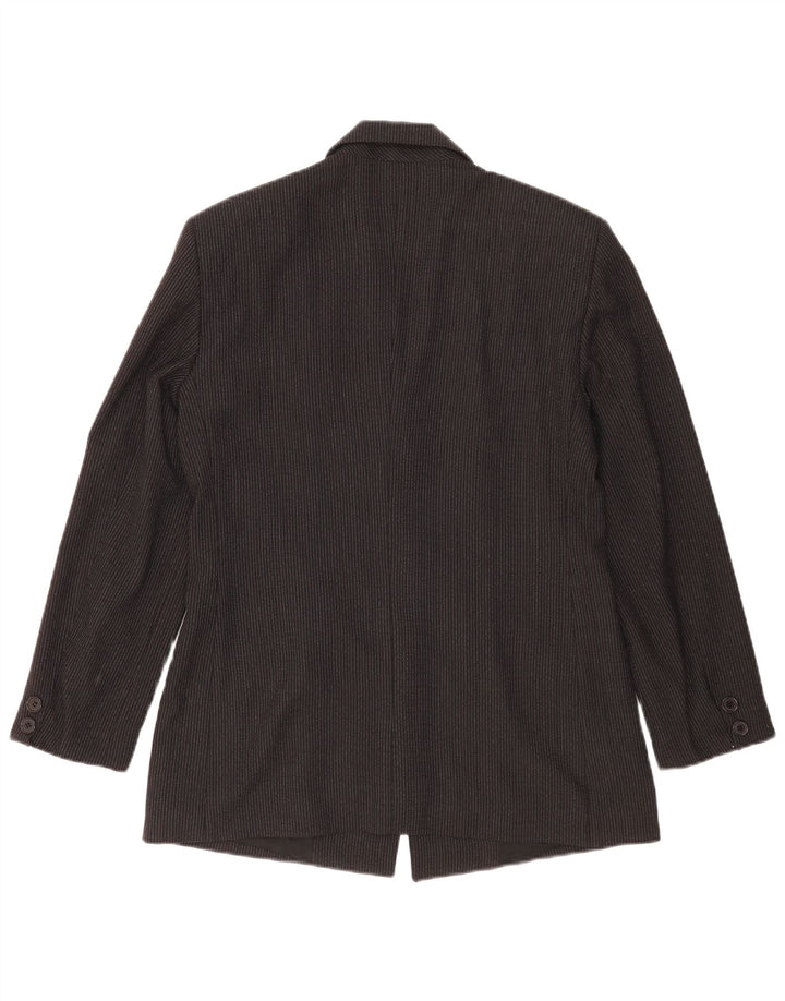 Benetton Γυναικείο Μπουφάν Blazer IT 46 Large Black Pinstripe