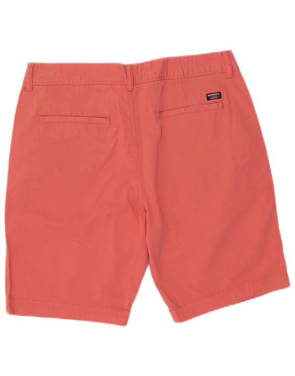 Ανδρικό σορτς Chino Superdry W34 μεγάλο ροζ βαμβακερό