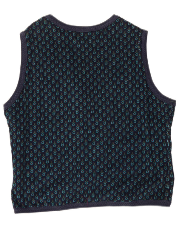 BEST COMPANY Γυναικεία ζακέτα Crop UK 14 Medium Navy Blue Floral