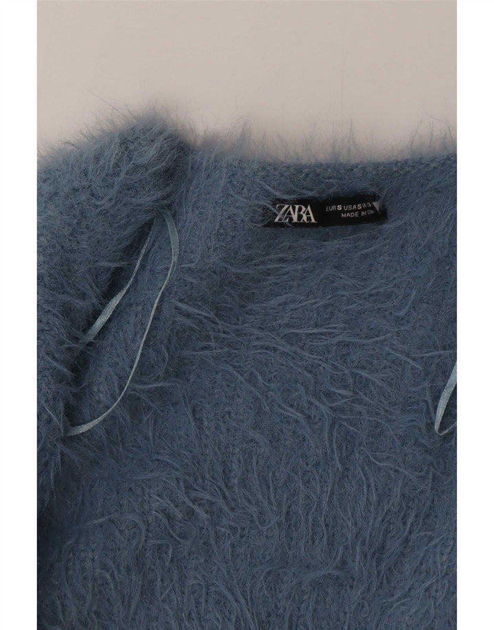 Zara Γυναικείο Bolero Jumper UK 10 Small Blue