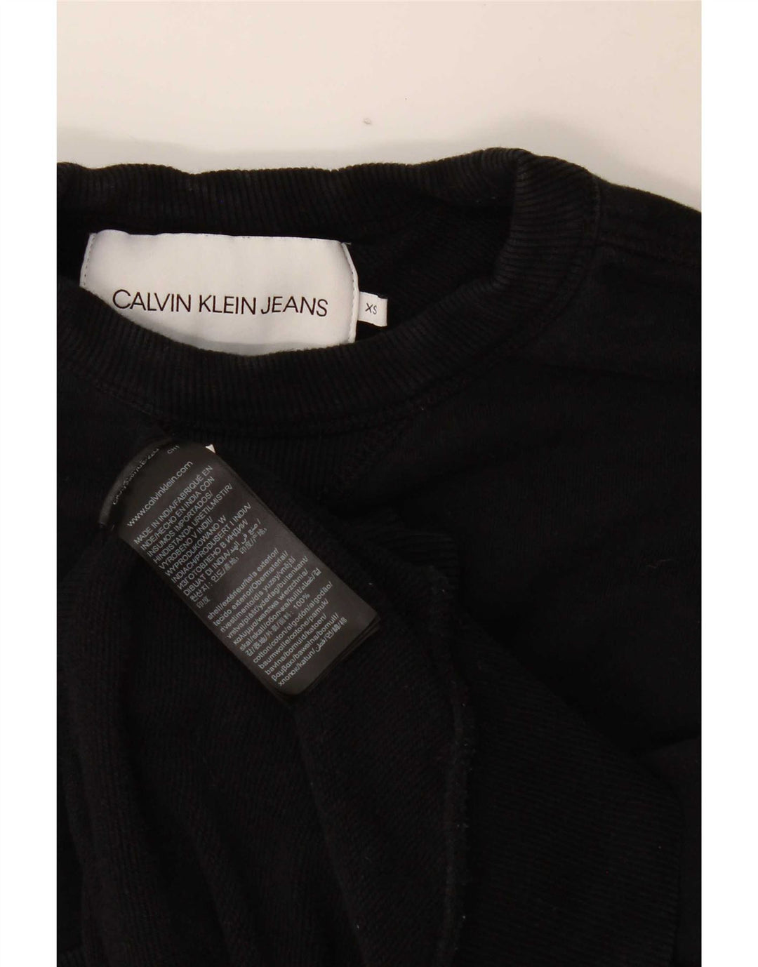 Ανδρικό φούτερ Calvin Klein Jumper XS Μαύρο βαμβακερό