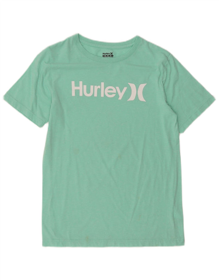 HURLEY Boys Graphic T-Shirt Top 13-14 ετών XL Πράσινο βαμβακερό