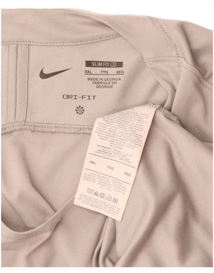 Ανδρικό Nike Dri Fit Slim Fit Μακρυμάνικο 2XL Γκρι πολυεστέρας