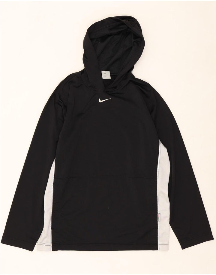 NIKE Mens Hoodie Jumper Medium Black Colourblock Polyester Vintage Nike and Second-Hand Nike from Messina Hembry 
